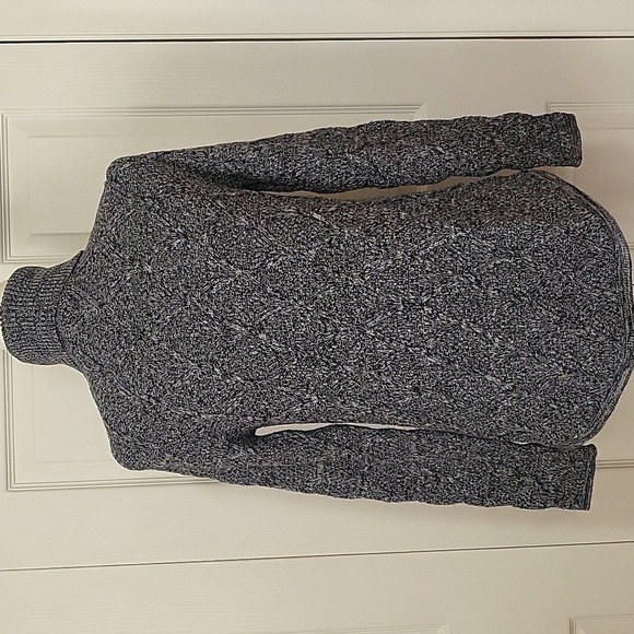 Eight Eight Eight Blue and Gray Marbled Turtleneck Sweater- Size S - Picture 2 of 7